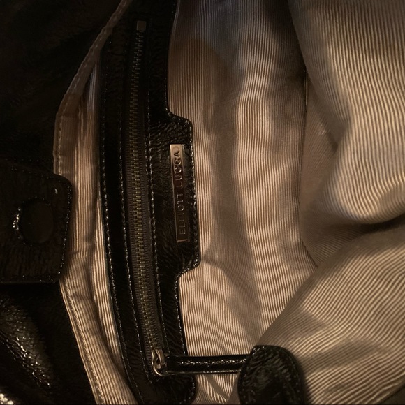 Elliott Lucca black patent leather hobo handbag - Picture 8 of 10